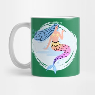 Mermaid Hand Drawn Mug